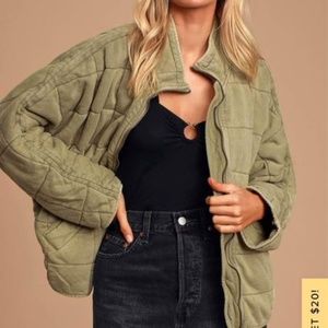 Free People Dolman Quilted Knit Jacket
